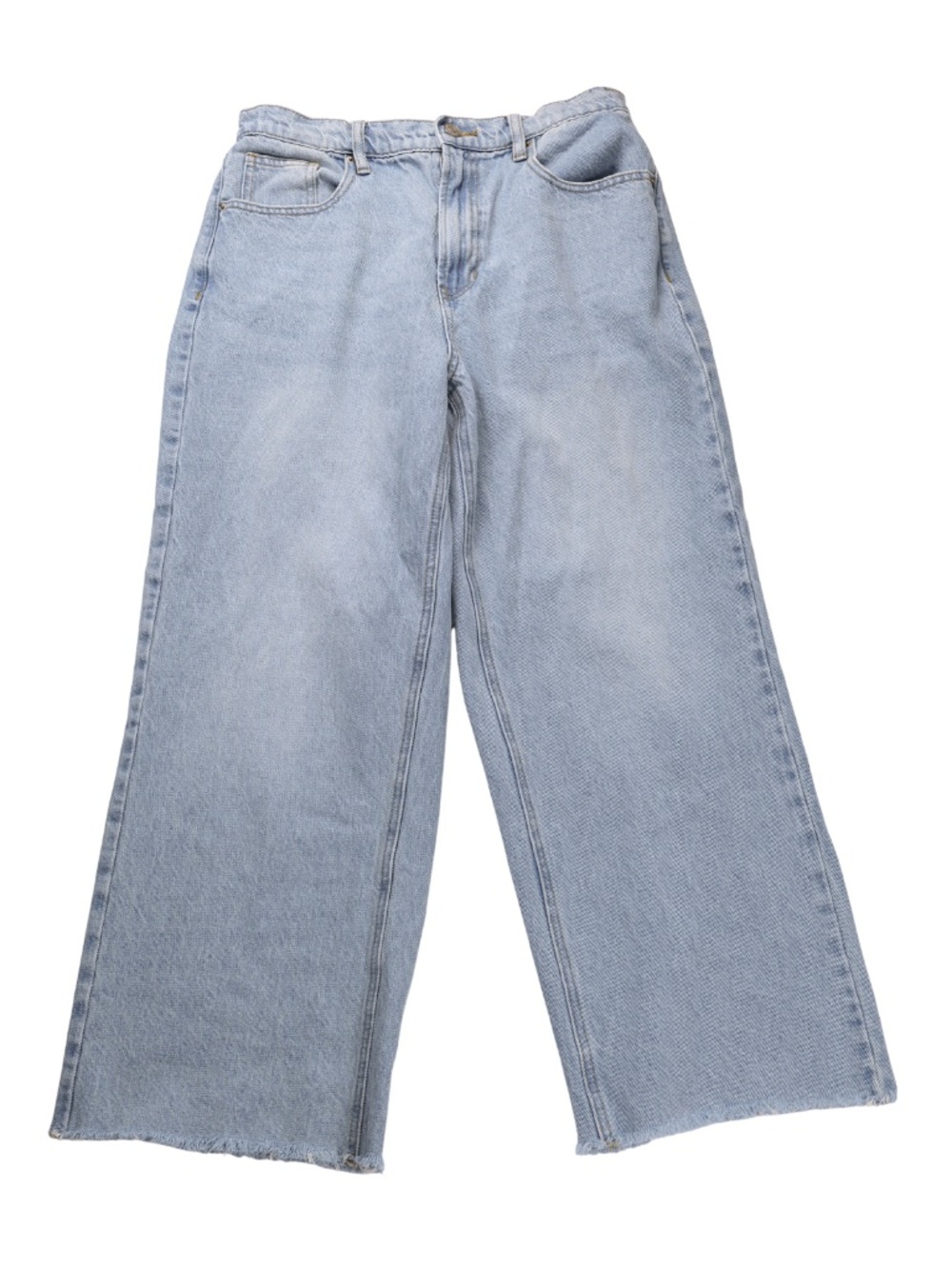 PacSun Nora Wide Leg Jeans Size 29 Light Wash Cropped Raw Hem
